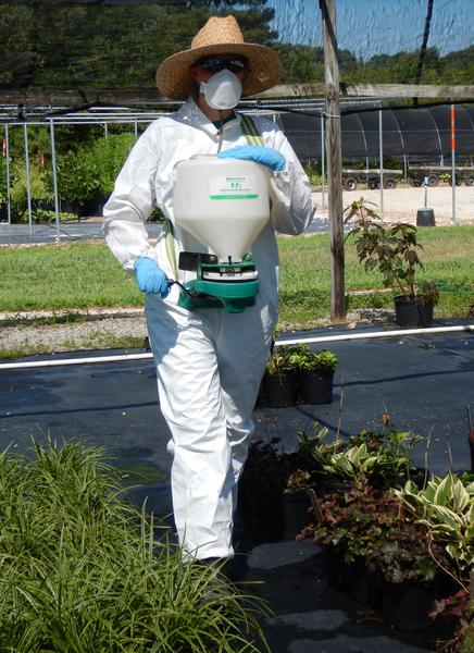 Granular herbicide application.